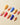 Candy Pop Colored press-on nail set — gradient multicolor abstract gloss nails design, hand-painted with real gel polish