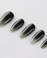 Cutting Edge handmade press-on nails featuring Black ombre nails