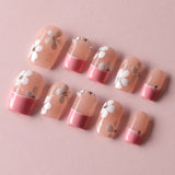Sakura Fall custom press-on nails — available in multiple shapes and sizes