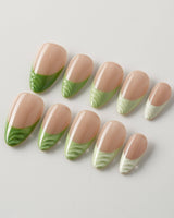 Forest Layers custom press-on nails — available in multiple shapes and sizes
