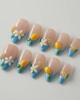 Lemon Grove custom press-on nails — available in multiple shapes and sizes