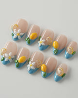 Lemon Grove custom press-on nails — available in multiple shapes and sizes