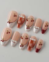 Cherry Miss custom press-on nails — available in multiple shapes and sizes