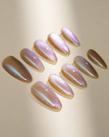 Aurora Icefire custom press-on nails — available in multiple shapes and sizes