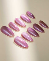 Aurora Mirage custom press-on nails — available in multiple shapes and sizes