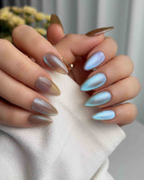 Aurora Icefire custom press-on nails — available in multiple shapes and sizes