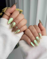 Aurora Mist custom press-on nails — available in multiple shapes and sizes