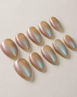 Aurora Icefire custom press-on nails — available in multiple shapes and sizes
