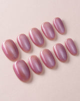 Aurora Mirage custom press-on nails — available in multiple shapes and sizes