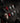 Gothic Halloween black and red nails with cross and rose