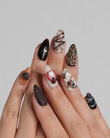 Chocolate Box press-on nails with handmade chocolate bonbon details and dessert-inspired 3D art