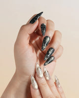 Halo Prophecy press-on nails — Champagne Gold & Phantom