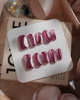 Pink Ribbons nails — Silky Pink & Berry by Joyee Nails