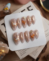 THE ASCENSION handmade mythic nails with iridescent wings and starry gel details