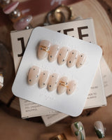 The Vow press-on nails — Sheer Shimmering Glitter, Minimalist
