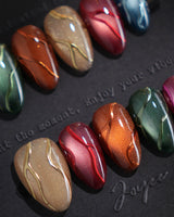 Confetti Pop press-on nails — Multicolor Gemstone Palette, Metallic