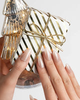 Sheer Stardust press-on nails — Icy Nude Ombre Gradient,