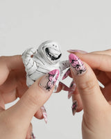 Boo Barbie press-on nails — Pink White Halloween, Ghost Pumpkin Mummy. handmade nail art by Joyee Nails