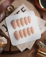 Bare Skin press-on nails — Minimalist Nude Chic, Champagne