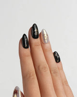 Baroque Noir nails — Mysterious Glossy Black & by Joyee Nails