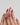 Beam Team #1 press-on nail set — red cat eye design, hand-painted with real gel polish