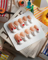 Birthday Cake Medium Coffin press on nails, handmade custom nails by Joyeenails