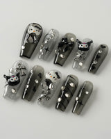 Black KK - Joyeenails - AN027 - XS / Long Coffin