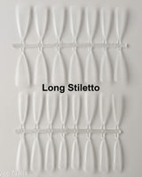 Blank Clear Nail Sizing kit - Joyeenails - NT017 - Long Stiletto