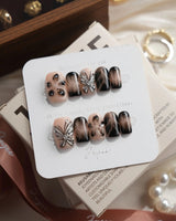 Butterfly Effect Short Square press on nails, handmade custom nails by Joyeenails