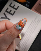 Candy Bucket handmade press-on nails in medium almond shape by Joyee Nails
