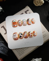 Candy Bucket handmade press-on nails in extra short squoval shape by Joyee Nails