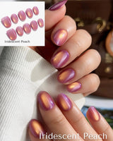 Cat eye glass nails - Pure Edition press-on nail set — Glass Bead Cat-eye design, hand-painted with real gel polish