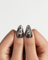 Christmas Eve nails — Obsidian Black & Shimmering by Joyee Nails