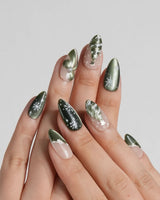 Pine Dream nails — Winter Christmas Green, 3D by Joyee Nails