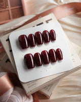 Diamond Gloss Short Coffin press on nails, handmade custom nails by Joyeenails