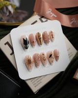 Egyptian Gold short stiletto press-on nails