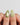 Emerald Wild press-on nails in short almond shape — Mori Monet's Garden, Hand-painted Forest Fairies & 3D Water Droplets.
