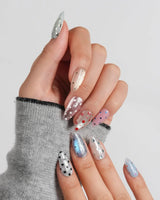 Gelato Dot Short Almond press on nails, handmade custom nails by Joyeenails