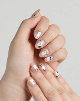 Ghostly Clan nails — halloween ghost design nude by Joyee Nails