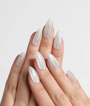 Glitter Logic·Ice press-on nails — Icy Pure White &