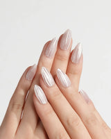 Glitter Logic·pink press-on nails — Pearlescent Baby Pink &