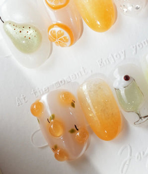 Iced Punch handmade summer cocktail press-on nails by Joyee Nails - image 2