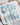 Icy Miffy press-on nails in long coffin shape — Fresh Sky Blue, 3D Bunny & Silver Bows.