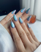 Spinning Aurora nails — Gradient Duo-chrome Cat-eye with by Joyee Nails