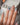 Monet sunrise press on nails hand-painted in blue with a red sun and gold frames