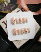 Magnolia - First Light Short Square press-on nails