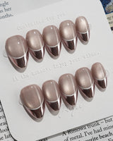 Mauve Lens - Joyeenails - FT053 - XS / Extra Short Almond