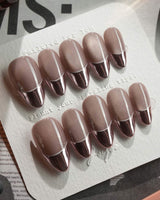 Mauve Lens - Joyeenails - FT053 - XS / Medium Almond