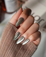 Metallic Cat Eye Press On Nails – Handmade Chrome Magnetic – 16 Colors press on nails, handmade custom nails by Joyee Nails