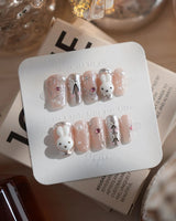 Miffy Nails YOLO press-on nails in short coffin shape — cute nails miffy